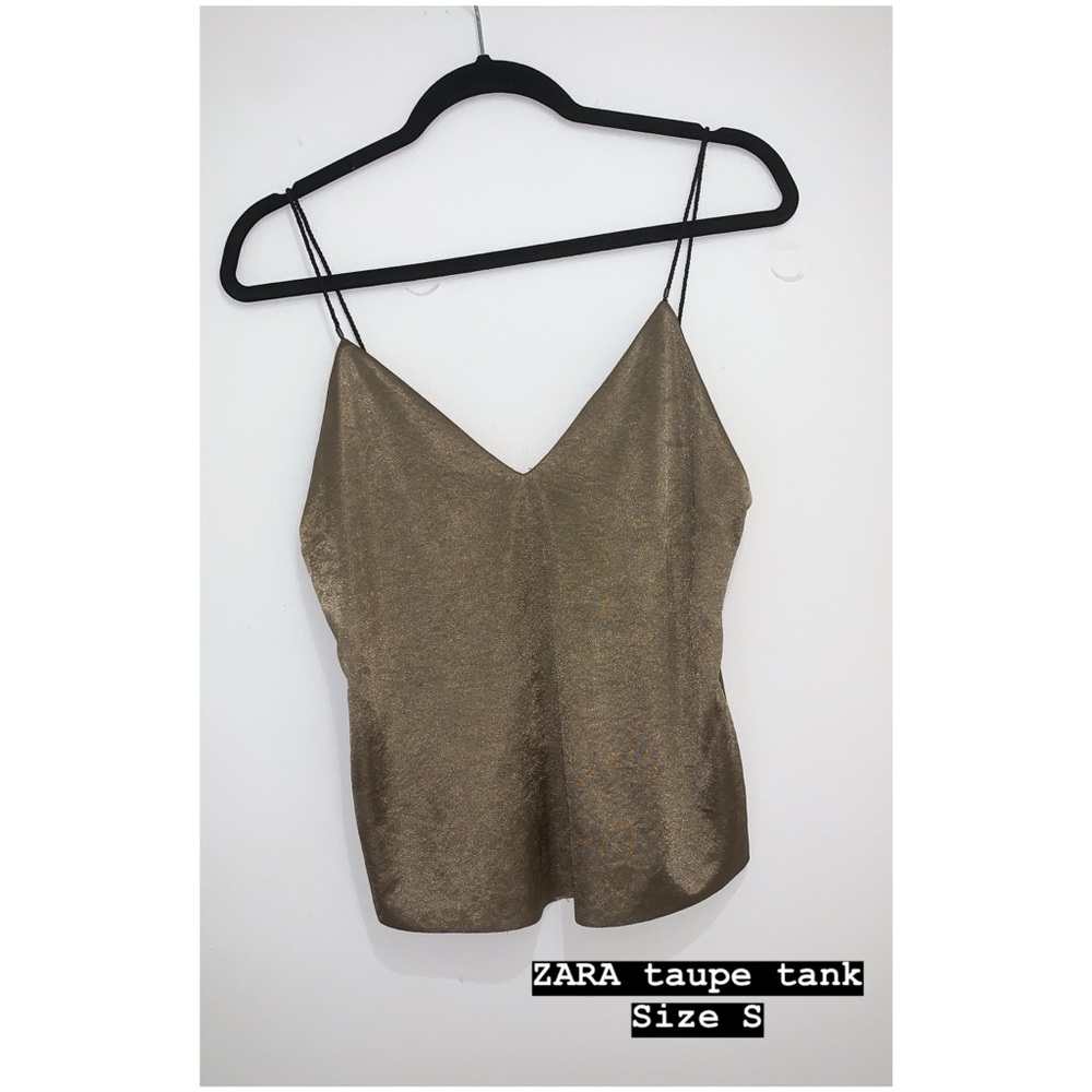 Summer tank olive-taupe silk